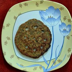 A picture of ​🌾 Bajra Methi Thalipeeth (Millet and Fenugreek Flatbread).