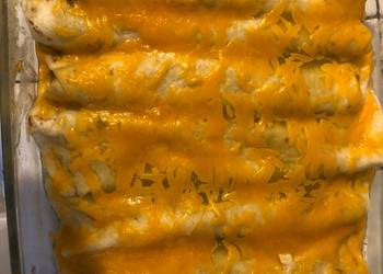 Easiest Way to Cook Yummy Green Chile  Pepper jack cheese Chicken enchiladas