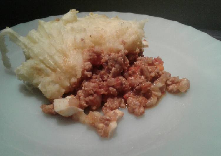 Pastel de papas con opción vegetariana