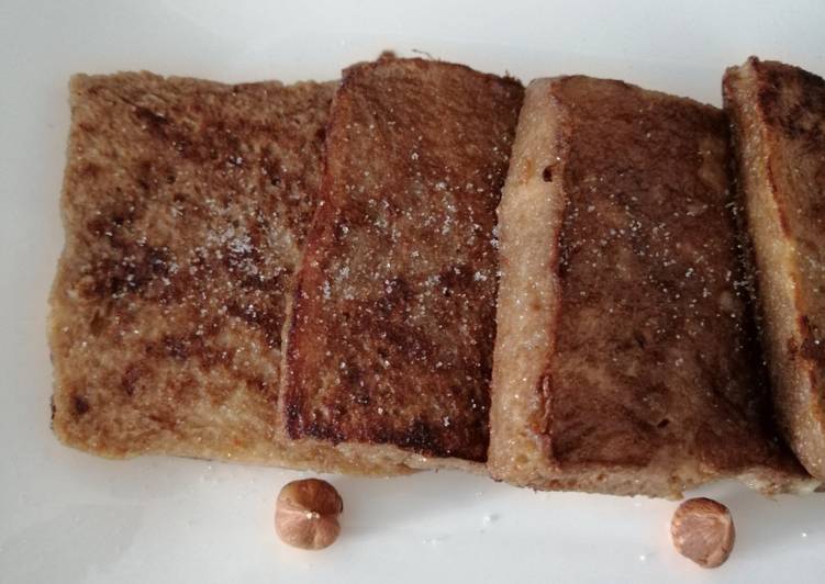 Recette: Pain perdu choco noisette #sanslactose