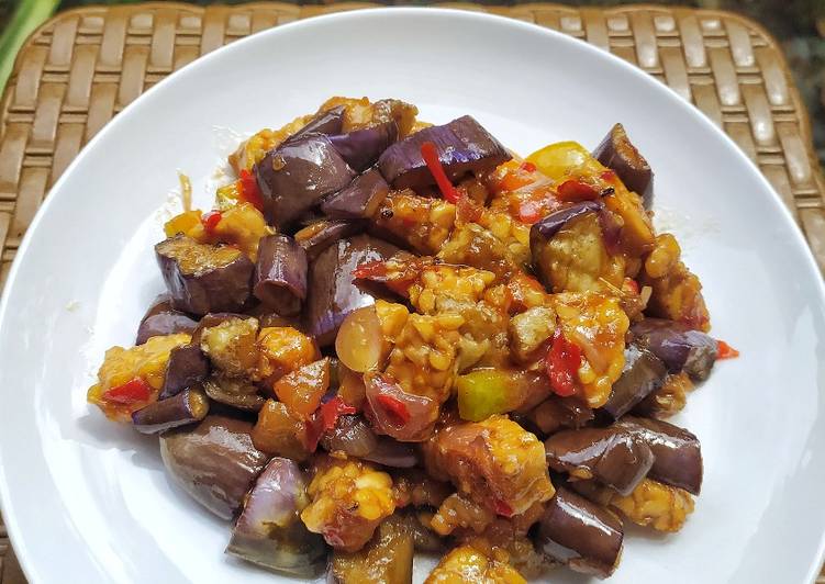 Resep Terong Tempe Pedas Manis | Resep Membuat Terong Tempe Pedas Manis Yang Enak Banget