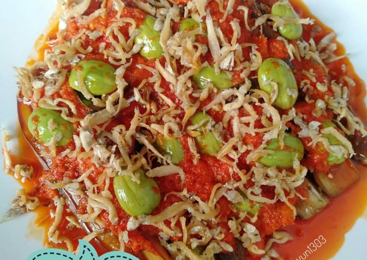 Resep Terong Siram Sambal Pete Teri Anti Gagal