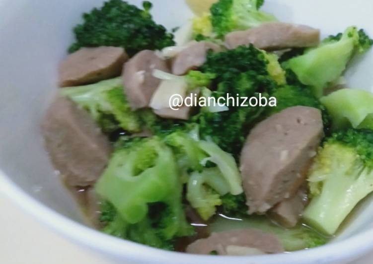 Resep Bumbu Dapur Tumis brokoli bakso simple