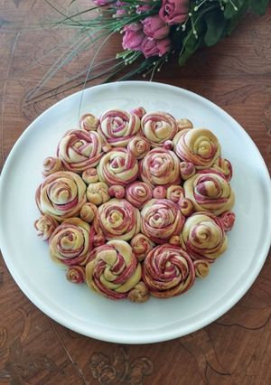 Foto di Pane alle rose con barbabietola e olio evo, cottura airfryer 🌷
