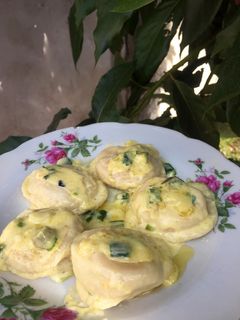 Una foto de Salsa blanca de verdeo para pastas frescas 💚