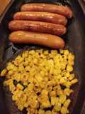 Oven Cooked Sausage and Corn