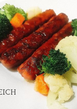 Foto principal de Salchichas de pollo con soja y miel