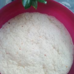 Pizza dough A picture of Pizza dough.