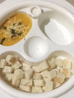 Foto resep 3. Sup krim labu kuning (dengan roti tawar) MPASI1 thn