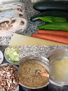 Una foto de Lasaña de verduras y atún