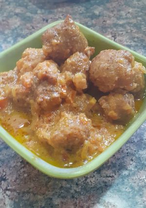 A picture of Moongodi sabzi.