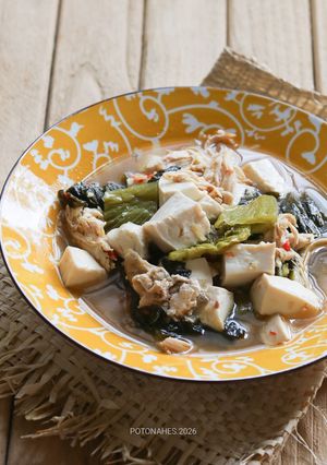 Foto resep Sayur Sawi Asin Tahu Ayam
