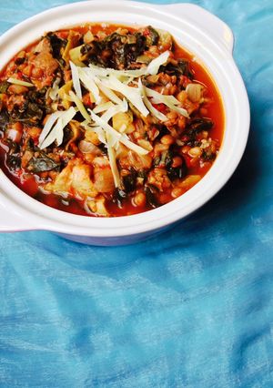 A picture of Tomato Artichoke Lentil Stew.