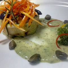 A picture of Grilled zucchini & caper's patties.