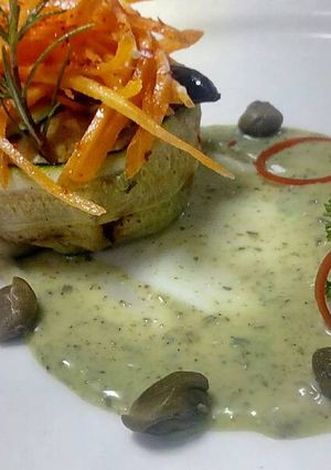 A picture of Grilled zucchini & caper's patties.