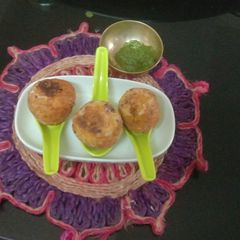 A picture of Fresh coconut aloo Pattis.