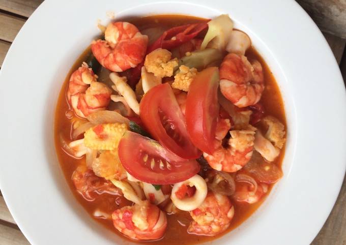 Resep Seafood Asam Manis Pedas Oleh Risna Kartika Cookpad