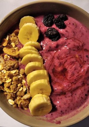 Una foto de Smoothie bowl de frutos rojos