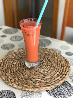 Una foto de Smoothie fresa