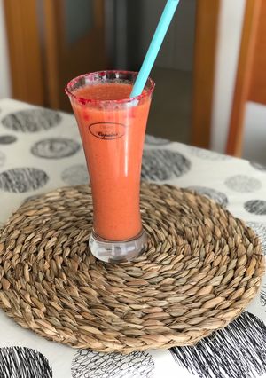 Una foto de Smoothie fresa