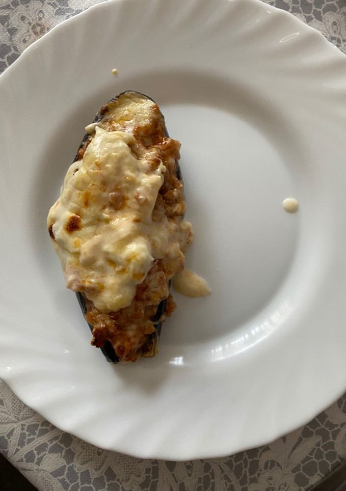 Una foto de Berenjena rellena 🍆