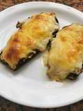 Berenjenas rellenas de carne picante