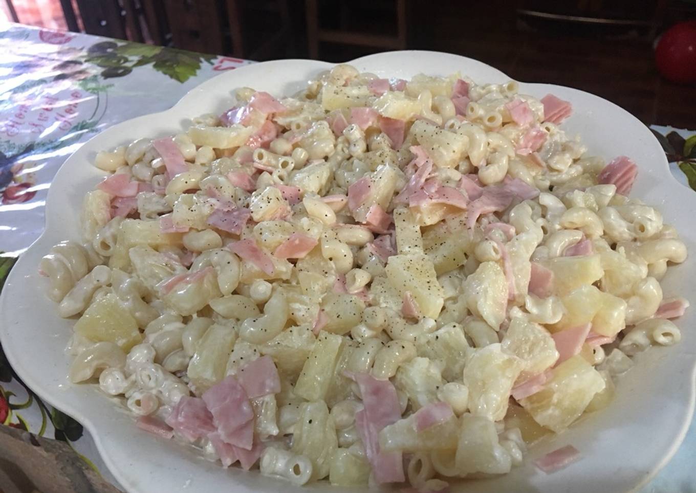 Sencilla sopa de codito con piña 😋