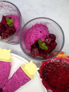 Foto resep Es krim buah naga