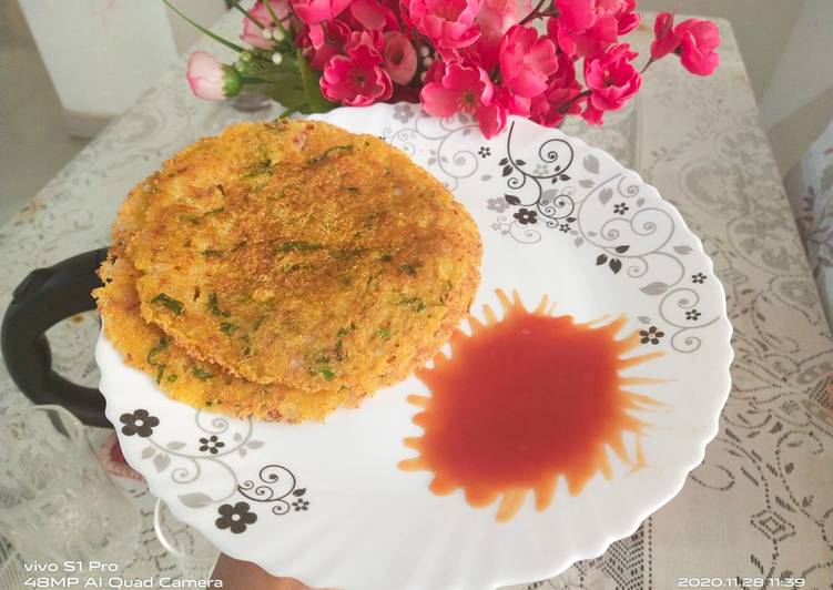 Easiest Way to Make Any-night-of-the-week Oats Palak Pancake