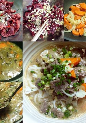 Hình của món Bún bò xào sả.