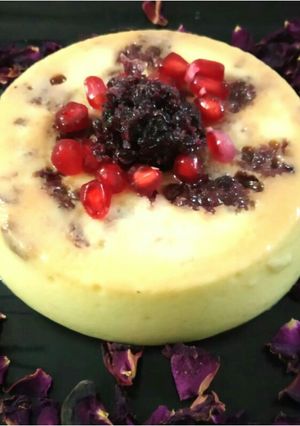 A picture of Gulkand pudding.
