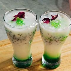 A picture of Badam Pisin Milk Shake.