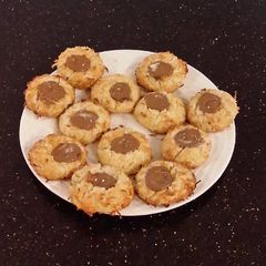 A picture of Coconut Cream Thumbprint Shortbread Cookies.