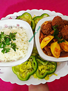 عکسی از دستور خورشت بامیه رژیمی بدون روغن