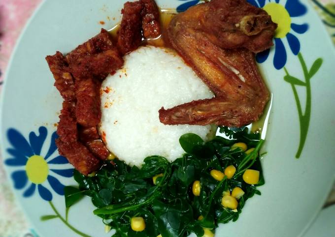 Bening Kelor, Tempe Balado, Sayap Ayam Goreng