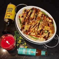 A picture of Bbq rice.