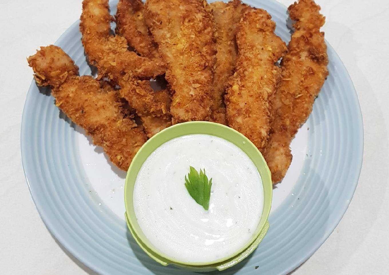 81. Chicken Fingers with Tzatziki (United States & Greece)