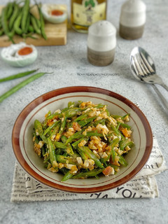 Foto resep Buncis Tumis Telur Asin