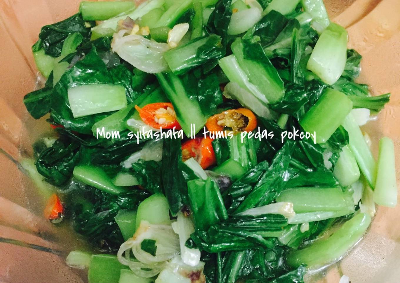 Tumis pedas pokcoy