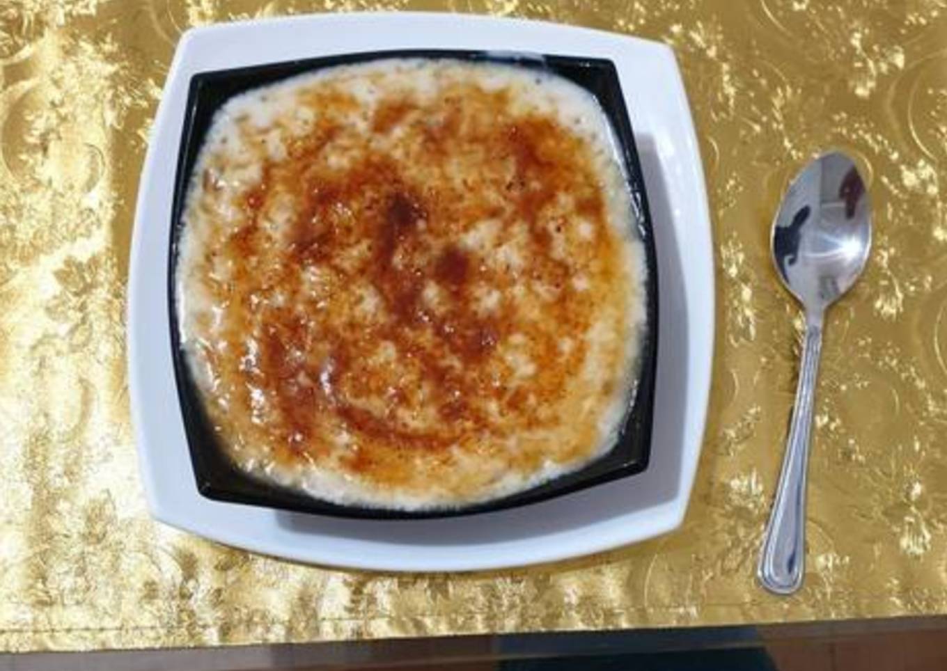 Arroz con leche al marsala