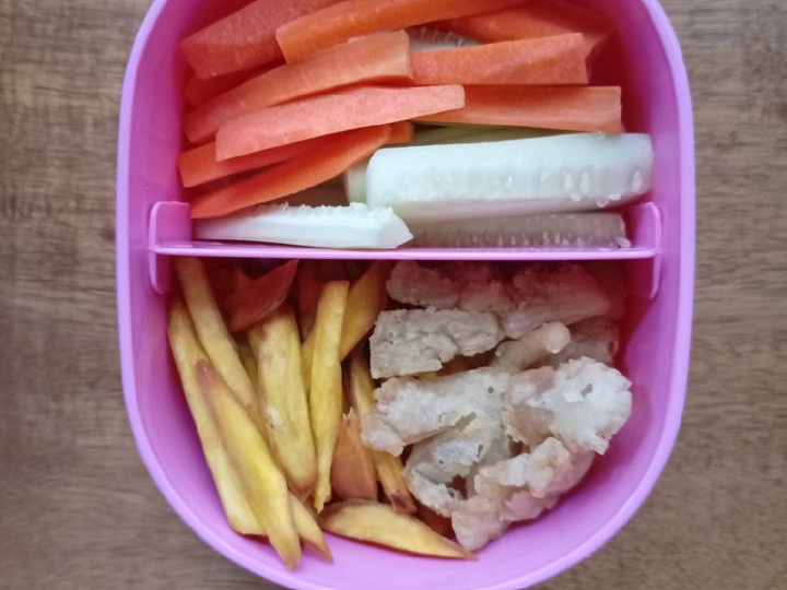 Cara Gampang Menyiapkan Jamur Tiram Crispy, Ubi Goreng, Timun dan Wortel, Bikin Ngiler