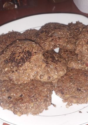 Una foto de Hamburguesas de lentejas Integral sin huevos