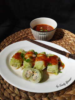 Foto resep Sawi Gulung Isi Ayam
