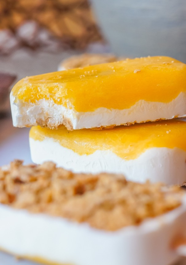 Una foto de Helados cheesecake de mango