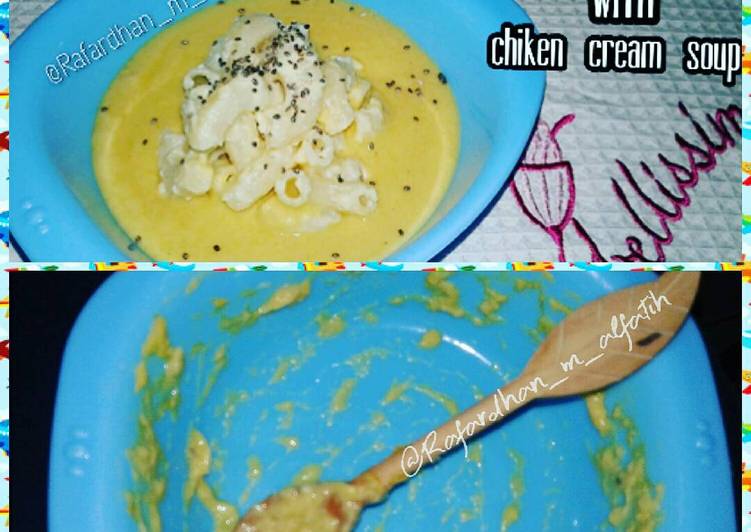 Bagaimana Menyiapkan Macaron Cheese with Chiken Cream Soup (mpasi 1+) Anti Gagal