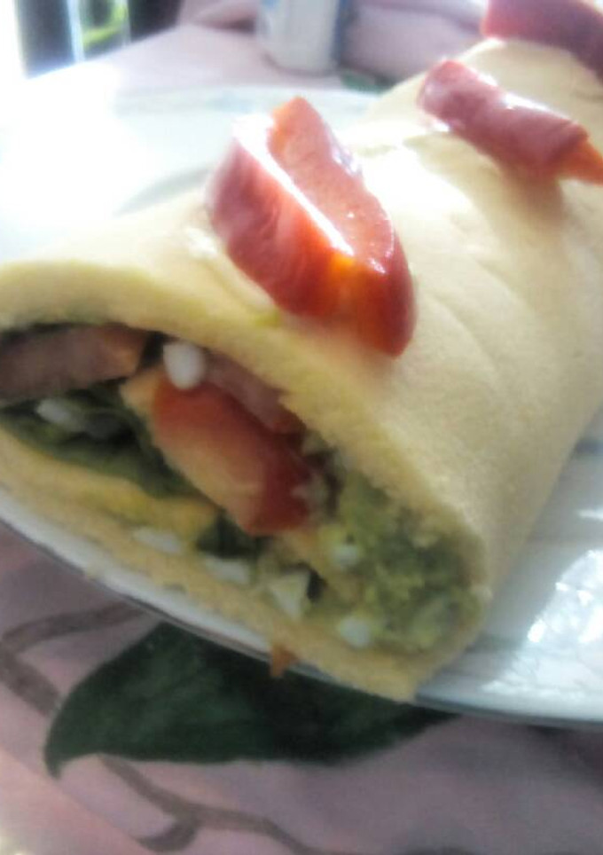 Una foto de Pionono relleno saludable, fácil y rápido