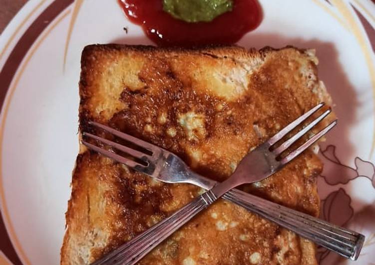 Recipe of Super Quick Bread omellette…in different way