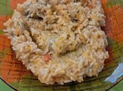Una foto di risotto alla carota