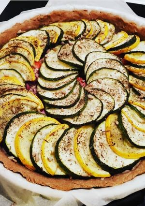 Une photo de Tarte courgette et moutarde