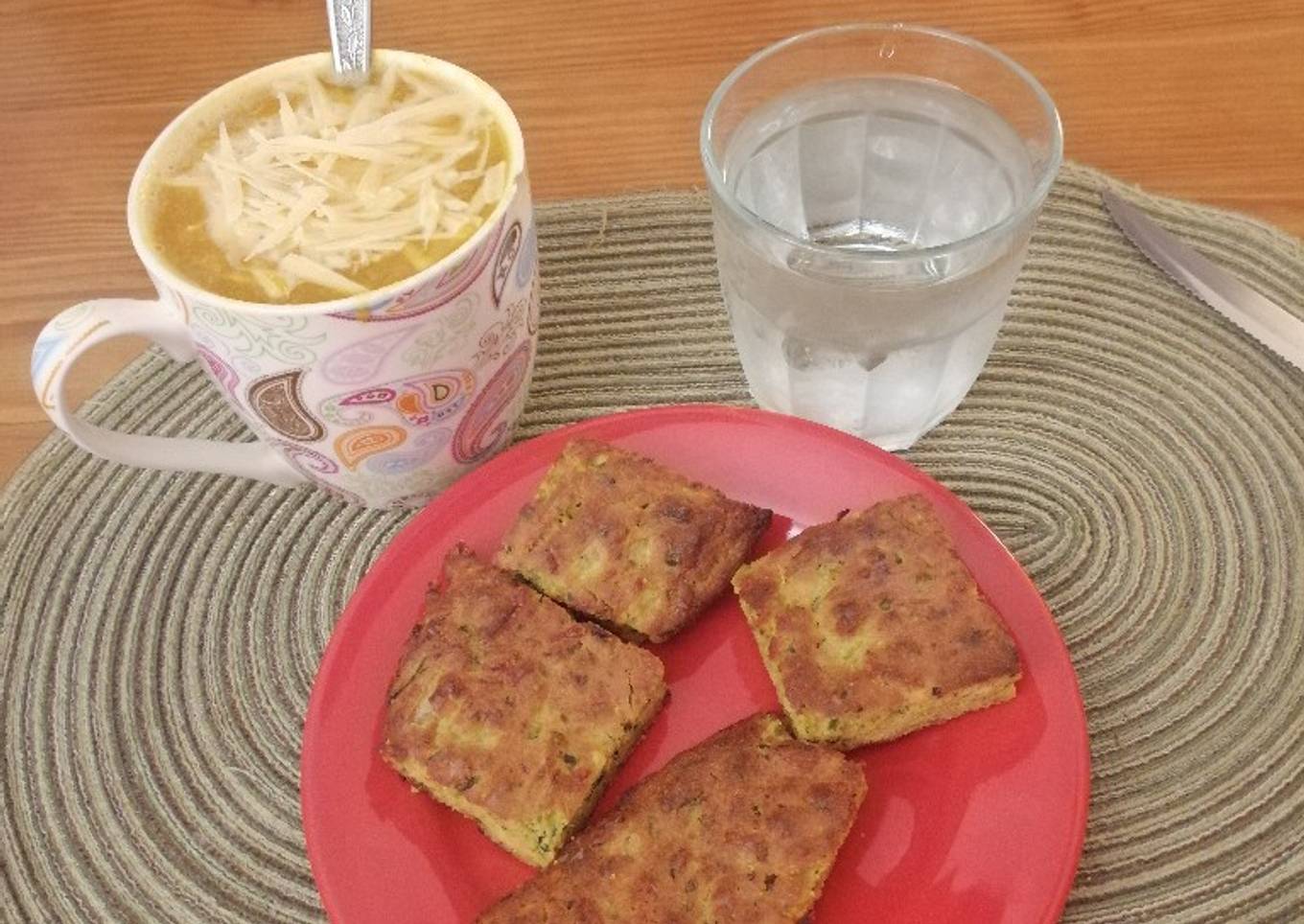 Fainá nutritivo de harina de garbanzos y zapallito